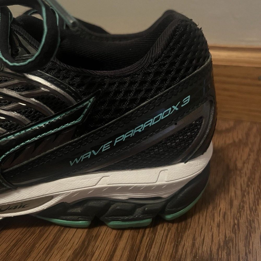 Mizuno Wave Paradox 3 Womens Size 8 Black Athletic Running Shoes Sneakers - Picture 2 of 7